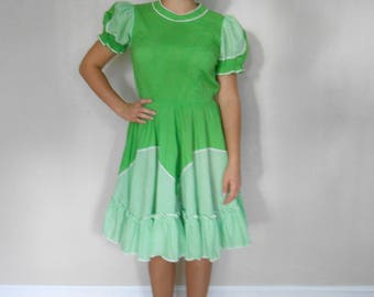 green white gingham dress