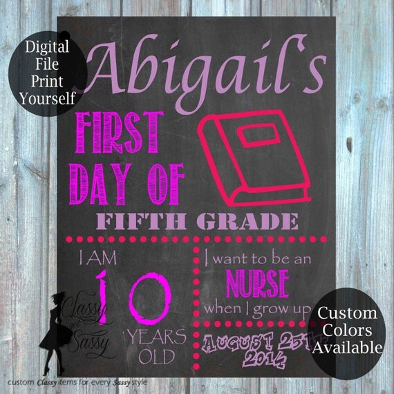 First Day Of School Chalkboard Sign 152