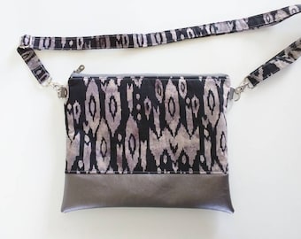 Hipster in black and gray ikat print with Mercury vinyl