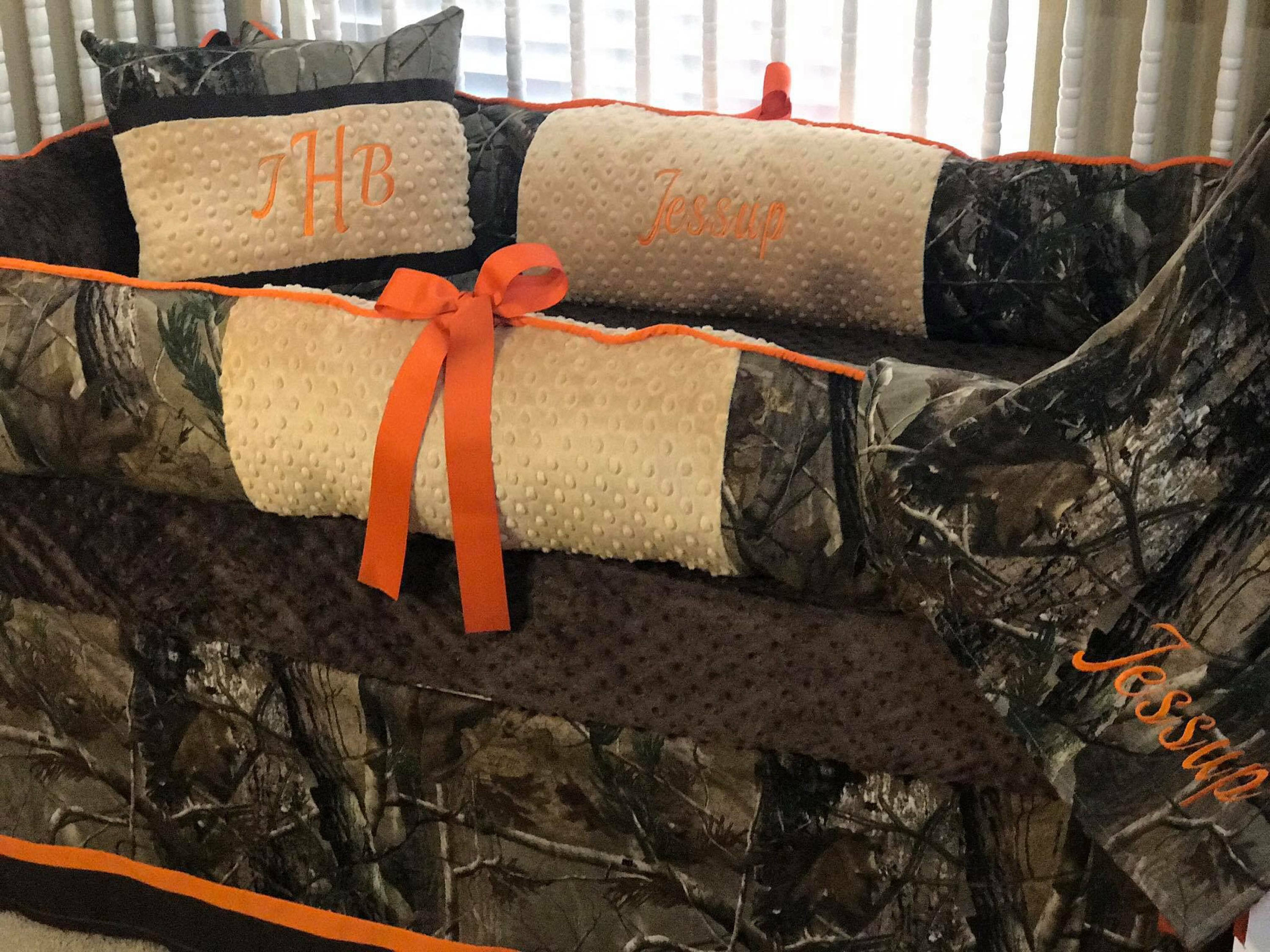 Custom made Baby crib bedding Realtree advantage max4 HD camo
