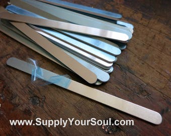 Aluminum Bracelet Blanks, 3/8"x6", Metal Cuff Bracelet, 14G Aluminum Stamping Blanks, Cuff Blanks, Choose 4 to 100
