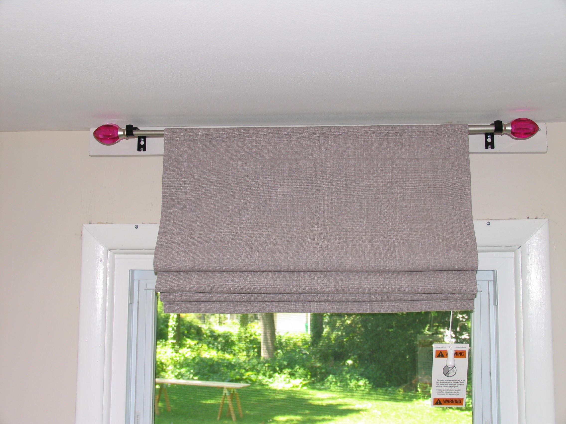 Fully FUNCTIONALRod PocketRomanShade In Linen Original to