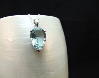 Aquamarine Sterling Silver Necklace