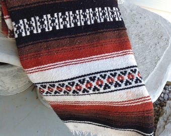 Vintage Mexican Blanket / Tribal Throw