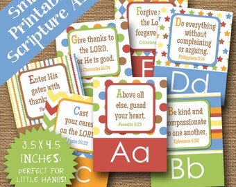 ABC Scripture Flashcards | Kid's Bible Verse Alphabet | DIY Christian Scripture Alphabet | Preschool, Sunday School | ABC: God's Way for Me