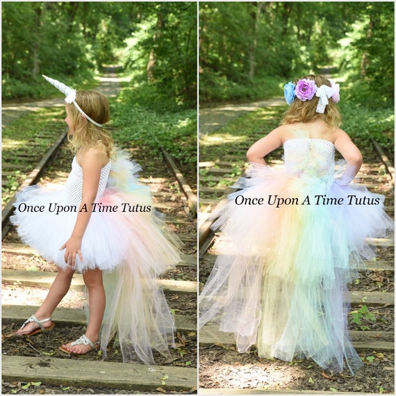 Pastel Unicorn Bustle Tutu Dress Girls Size 277 277 Months 27T