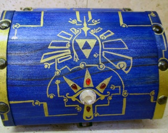 MUSICAL--The Boss Key Chest from The Legend of Zelda: Ocarina of Time Solid Wood, Brass and Resin Accents, Re-recordable