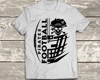 Pirates Football Instant Download Files - SVG, DXF, EPS, Silhouette Studio, Vinyl Cut Files, Digital Cut Files -Use Cricut and Silhouette