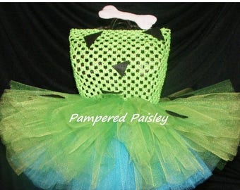 Halloween sale Pebbles inspired tutu dress - Flintstone tutu - Flinstone Halloween Costume - Baby Pebbles