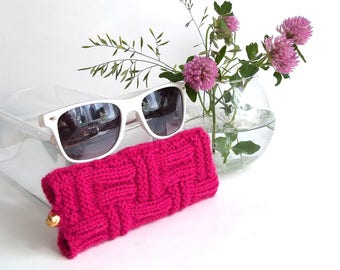 Fuchsia Glasses Case. Eyeglasses Case. Sunglasses Case. Eyeglasses Holder. Sunglasses Holder. Spectacle Case.