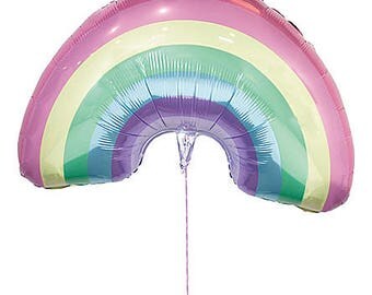 unicorn Party, Rainbow Balloon, Rainbow Balloon, Large Balloon, Over the Rainbow, 1st Birthday Party, Rainbow Party Decor, birthday supplies