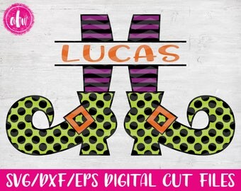 Split Witch Legs, SVG, DXF, EPS, Halloween, Cut File, Fall, Autumn, Chevron, Polka, Pattern, Vector, Holiday, Silhouette, Cricut