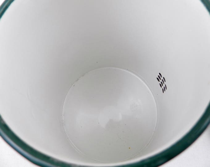 Antique Gooseneck Kettle Pale Mint Green Enamelware Coffee Pot in Excellent Condition, Vintage Country Decor Enamel Cafetiere from France Antique Gooseneck Kettle Pale Mint Green Enamelware Coffee Pot in Excellent Condition, Vintage Country Decor Enamel Cafetiere from France