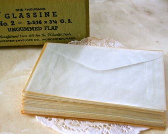 25 Vintage Glassine Envelopes,