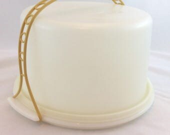Vintage Tupperware Cake Carrier/Tupperware Large Round Cake Taker