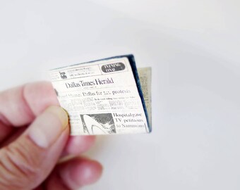 Dallas Times Herald, Miniature Newspaper, Dollhouse Newspaper, Dallas Doll House, Mini Daily Paper, Texas Dollhouse Miniature, Paper Ink