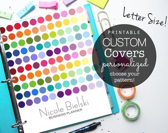 Planner Cover, Binder Cover, Printable Cover, Printable Planner, daily planner, teacher planner, student planner, recipe book