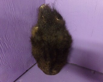 Real buffalo scrotum nut sack hide animal skin genuine leather tanned taxidermy craft part piece for man cave art rare weird wild