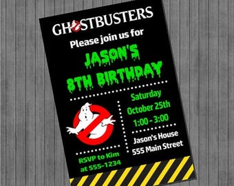 FLASH SALE Ghostbusters Party Invitations
