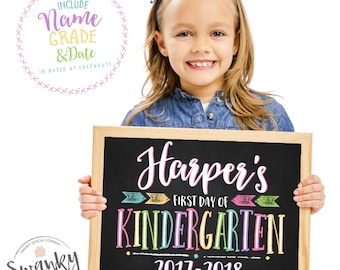 First Day of School Sign, Printable Back To School Sign, First Day of School Chalkboard Sign, Kindergarten Sign, Chalkboard Sign, First Day,