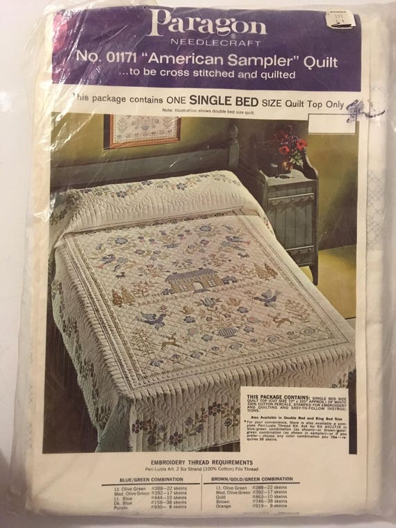 Bucilla Cross Stitch Quilt Kit Paragon American Sampler