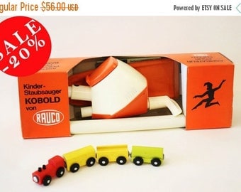 RAUCO KOBOLD Toy Vacuum Cleaner from 70's in Retro Orange