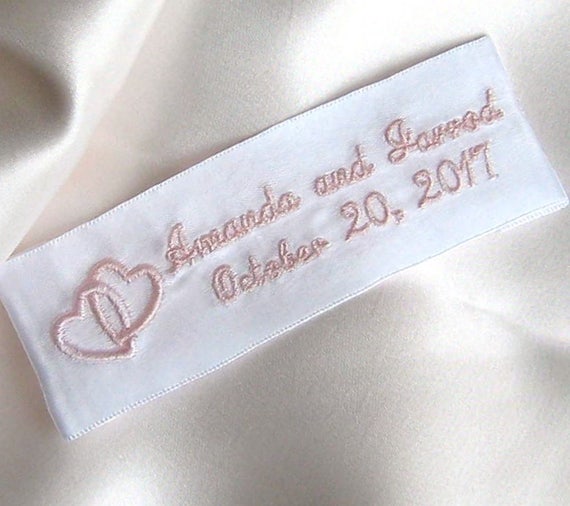 PERSONALIZED WEDDING DRESS Label Custom Emboidered Your Name