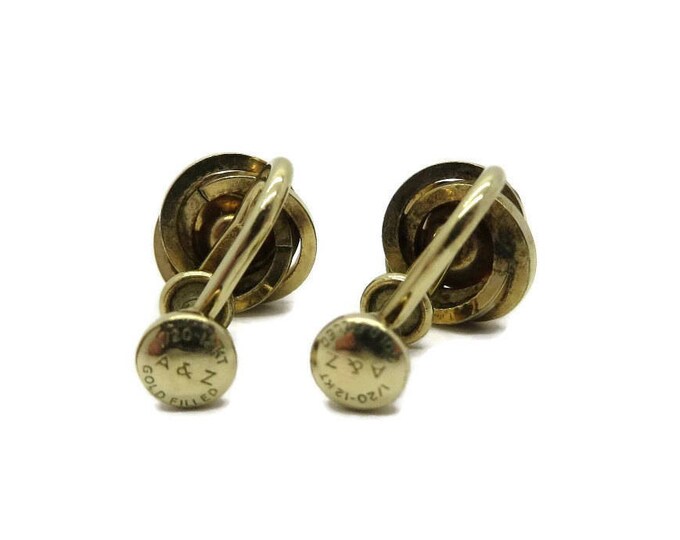 Pearl Earrings, Vintage Faux Pearl Screwback Earrings, 1/20 12Kt Gold Filled, Signed A&Z Earrings, Gift idea