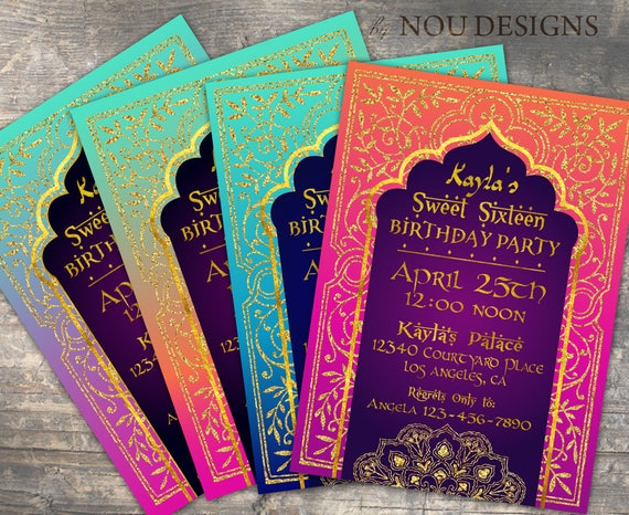 Arabian Theme Party Invitations 3