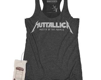 Womens Metallica Shirt - Womens Heavy Metal Shirt - Metallica / Muttallica Dog Parody
