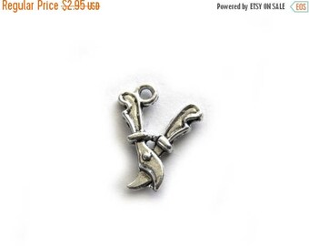 HALF PRICE 10 Silver Secateur Charms - Garden Shears