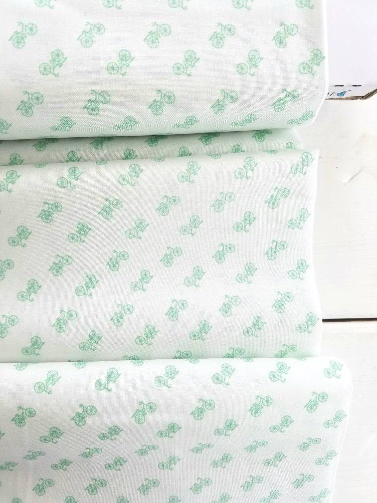 Bee Backgrounds Bicycle mint Lori Holt Riley Blake