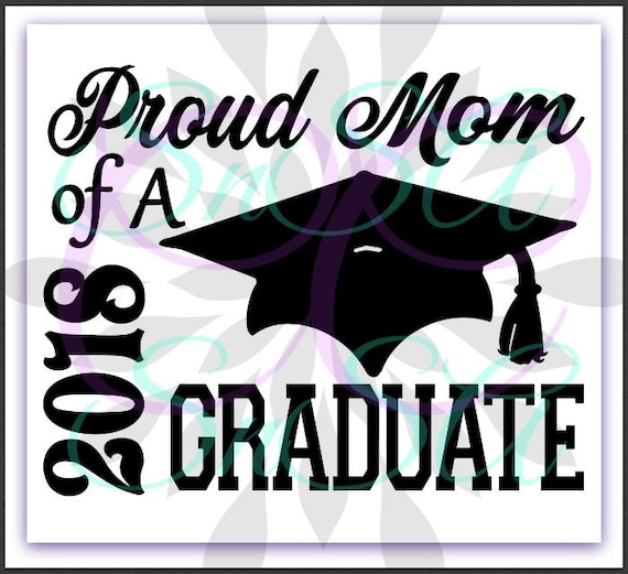 Download 2018 SVG Proud Mom Senior Class Dad Graduation Hat Cap Gown