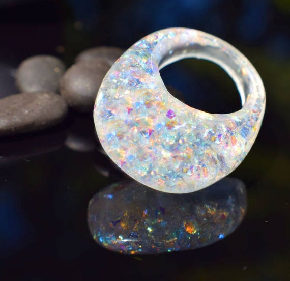 Magic Rainbow Resin Ring Color Shifting Rings Trending Fall