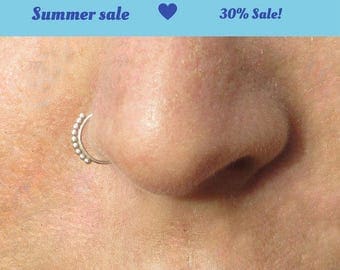 Thin nose ring, Nose Hoop, nostril ring, nose hoop, nose jewelry, Nose ring, Tribal Nose Ring, Silver nose hoop, Indian nose ring, septum