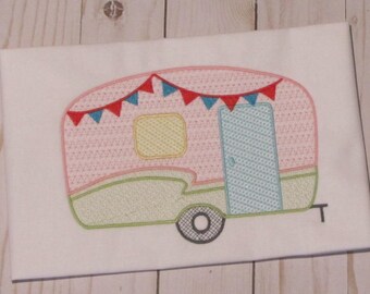 Camper Embroidery Design