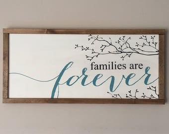 Families are Forever / We Decided on Forever 11x24 wood/pallet/farmhouse sign