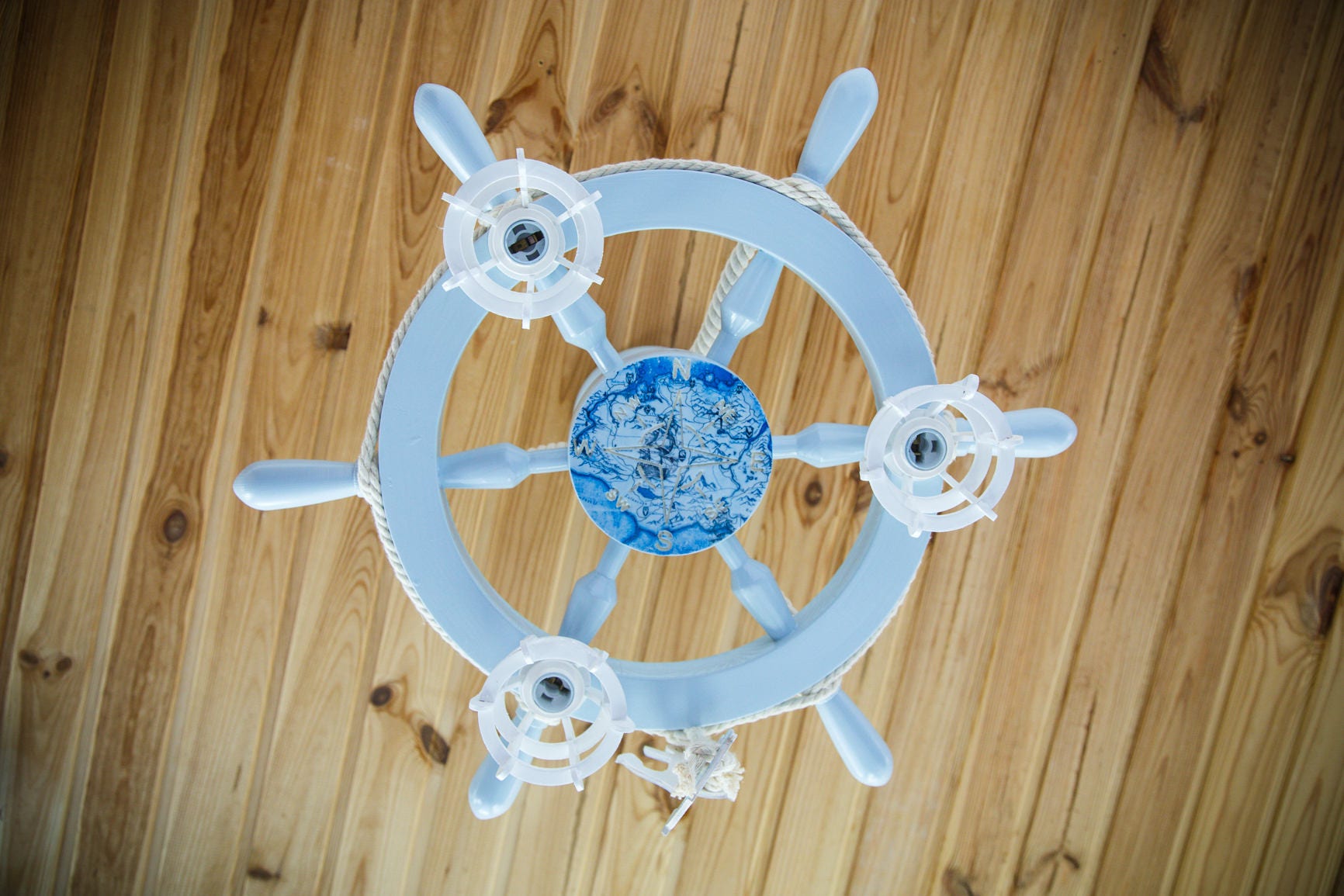 nautical chandelier / lamp marine / ship steering wheel