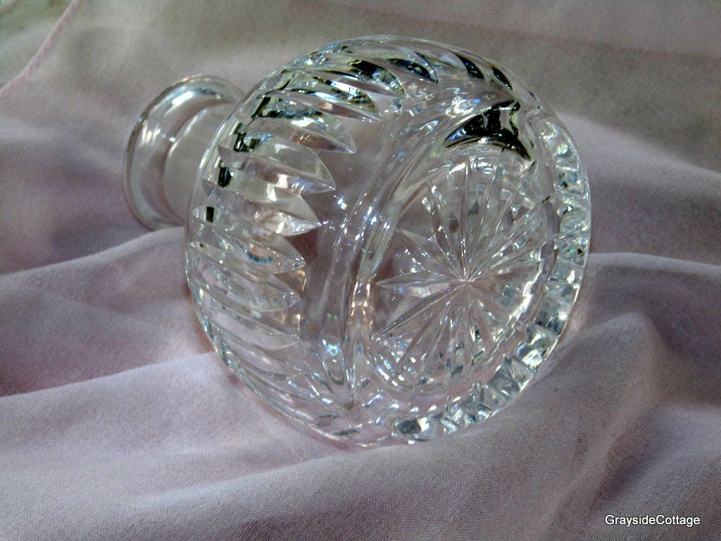 Waterford Crystal Perfume Bottle Long Stopper. Lismore Irish Hand Cut ...