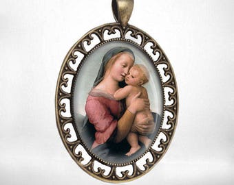 Madonna and Child (The Tempi Madonna) by Raphael Virgin Mary Medal Catholic Christian