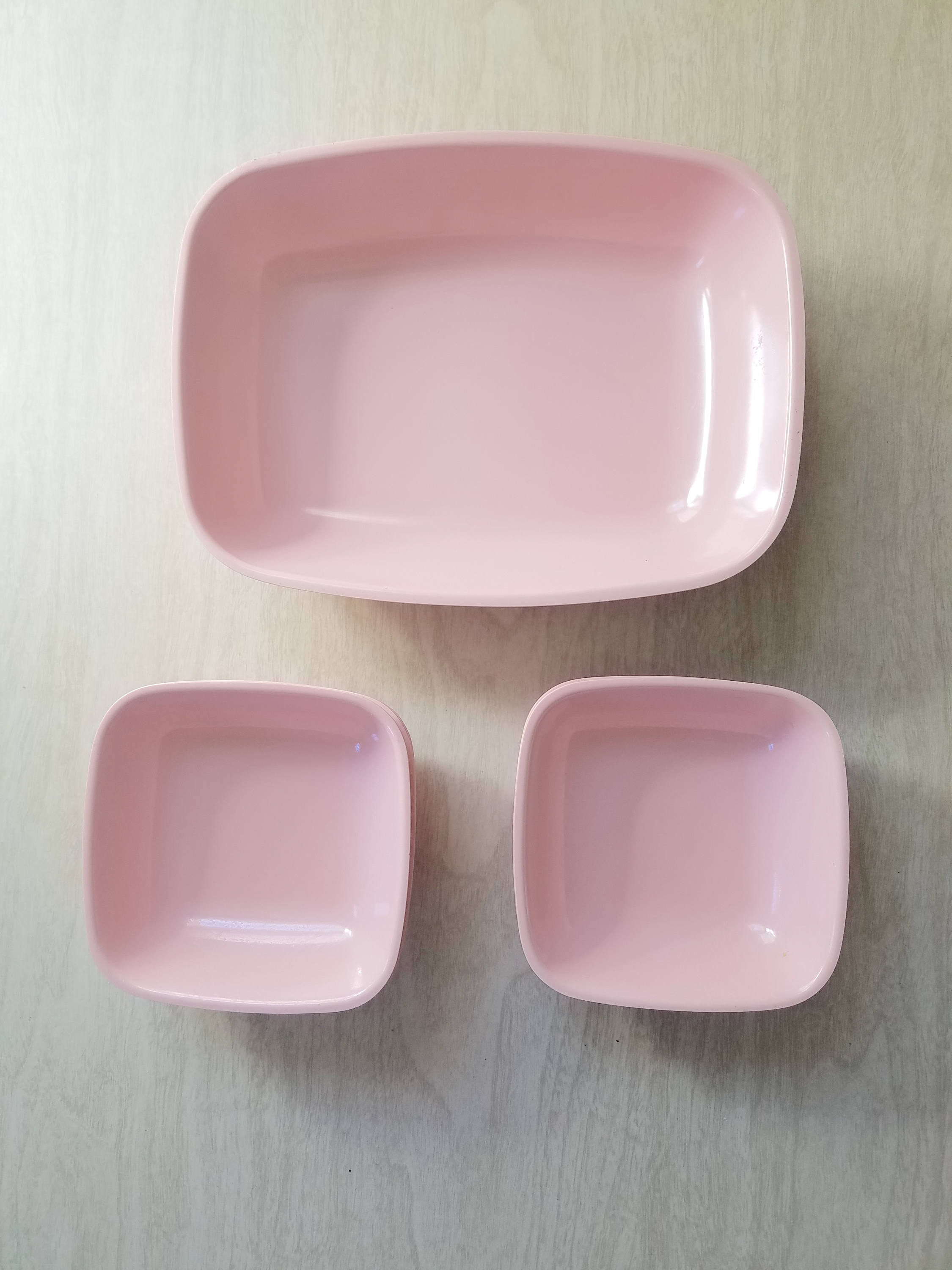 Vintage Brookpark Pink Serving Dish with Matching Bowls