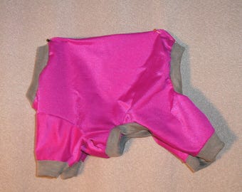 size xsmall summer jammies in bright fuschia swimsuit fabric