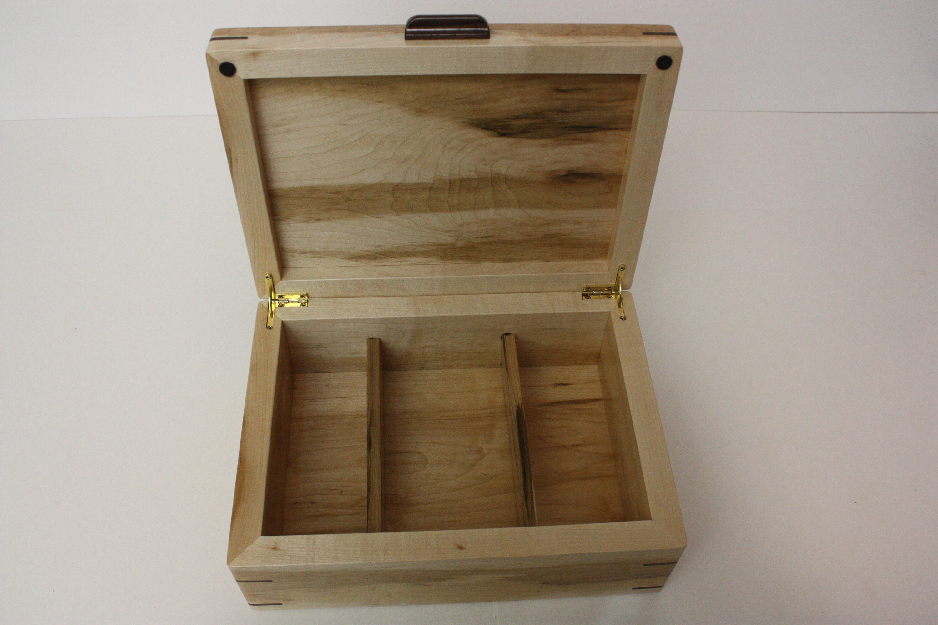 Large wood box with dividers for sale