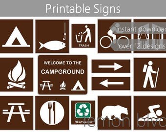 Camping signs