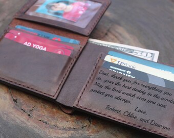 Men's Leather Wallet / Personalized Leather Wallet / Handmade Leather Wallet /Perfect gift for him / VD 0196