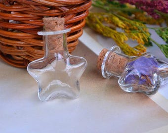 x 1 glass Star (PZ012) clear glass jar