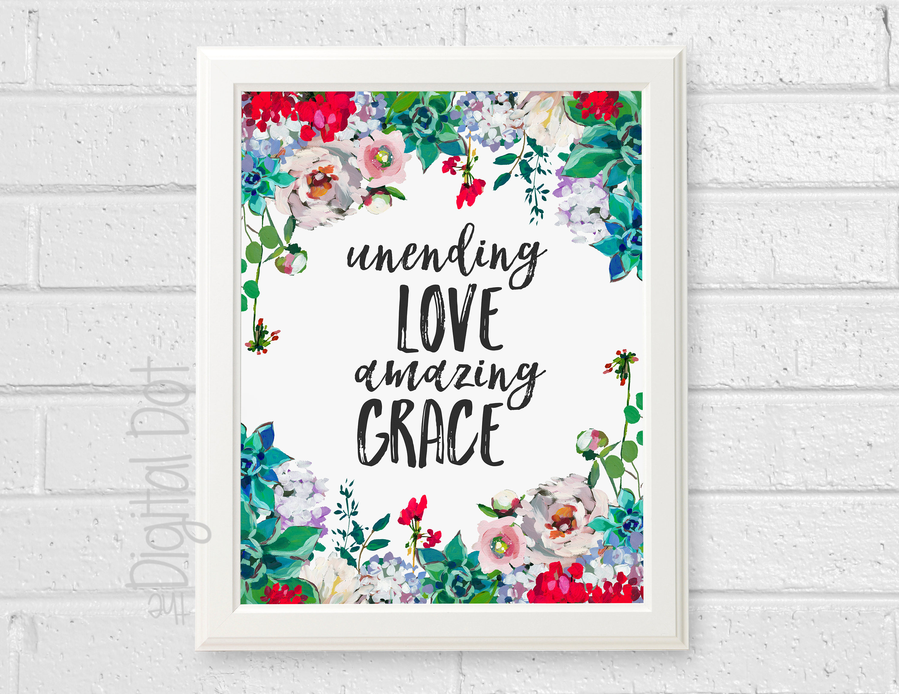 Christian Wall Art Print Amazing Grace Wall Art Printable