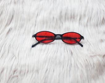 Red Vintage Style Sunglasses / Red Sunglasses / Red lenses
