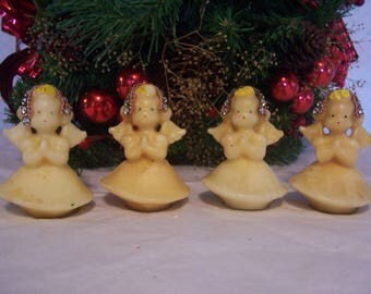 Vintage Gurley Candle Angels Set of Four, 1950