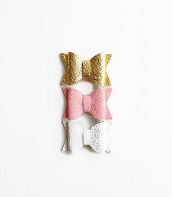 Leather Bow Headband/ Leather Baby Bows/ Leather Bows/ Baby